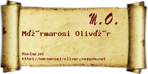 Mármarosi Olivér névjegykártya