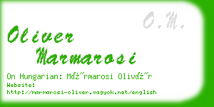 oliver marmarosi business card